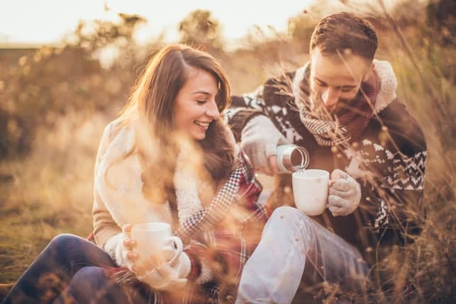couple in love enjoying their vacations
